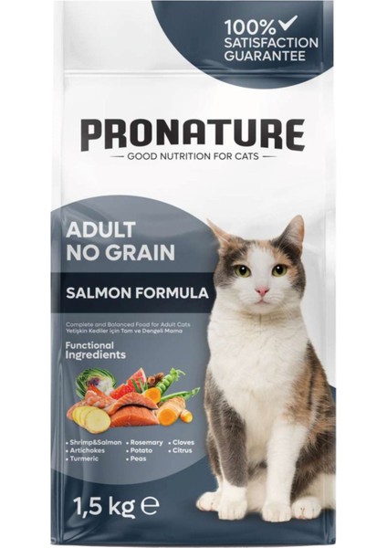 Hypo-Allergenic Tahılsız Somonlu Karidesli Yetişkin Kedi Maması 1.5 kg - 286-300002