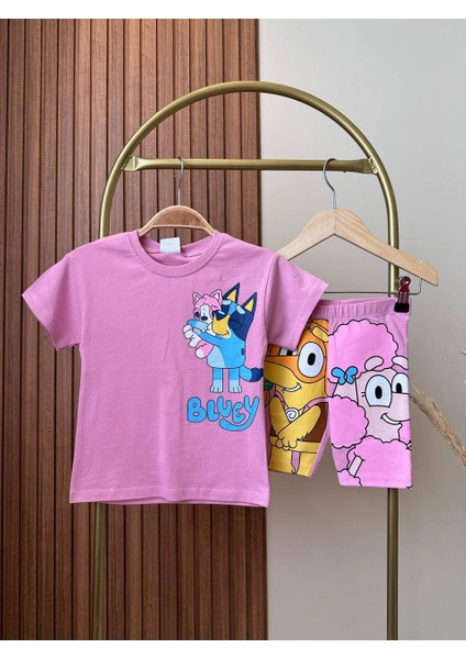 Bluey Tayt Şort Kız Çocuk Alt Üst Takım fırsatları