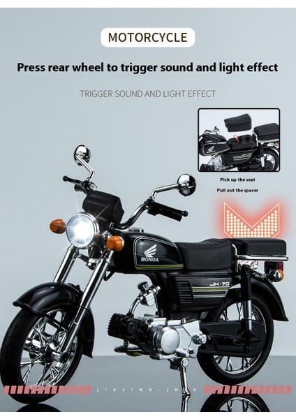 1:12HONOA-70 Alaşımlı Motosiklet Modeli (Yurt Dışından)