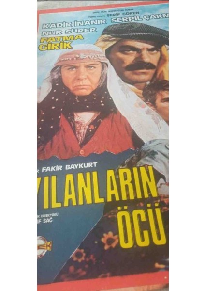 Yılanların Öcü (1985)" Filmi Orijinal Afiş Poster Kadir Inanır- Fatma Girik - Nur Sürer - fiyatları