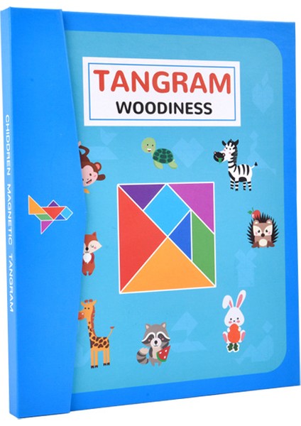 Eğitici Manyetik Tangram Ahşap Puzzle Oyuncakları (Yurt Dışından)