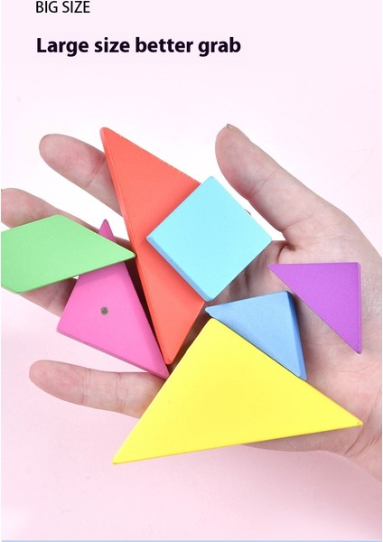 Eğitici Manyetik Tangram Ahşap Puzzle Oyuncakları (Yurt Dışından)