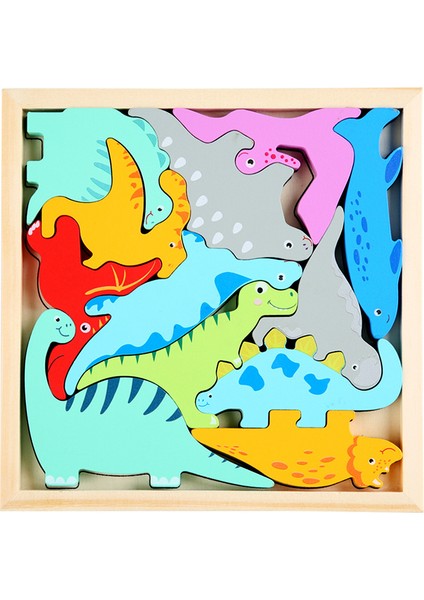 Çocuk Üç Boyutlu Puzzle Yapboz Blokları Ahşap Eğitici Oyuncaklar (Yurt Dışından)