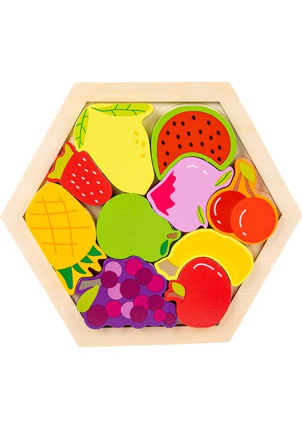 Çocuk Üç Boyutlu Puzzle Yapboz Blokları Ahşap Eğitici Oyuncaklar (Yurt Dışından)