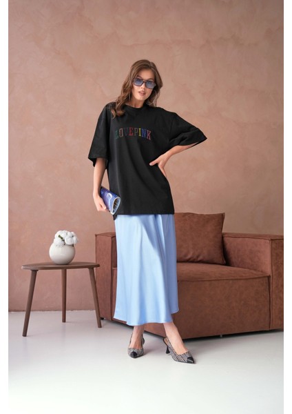 Taş Işlemeli Salaş Basic T-Shirt