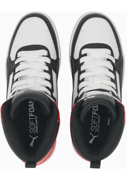 374687 03 Rebound Joy JR Beyaz-Siyah-Kırmızı Kadın Spor Ayak
