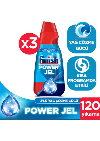 Hepsi Bir Arada Konsantre Jel 3x1000 ml Bulaşık Makinesi Deterjanı