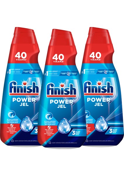 Hepsi Bir Arada Konsantre Jel 3x1000 ml Bulaşık Makinesi Deterjanı