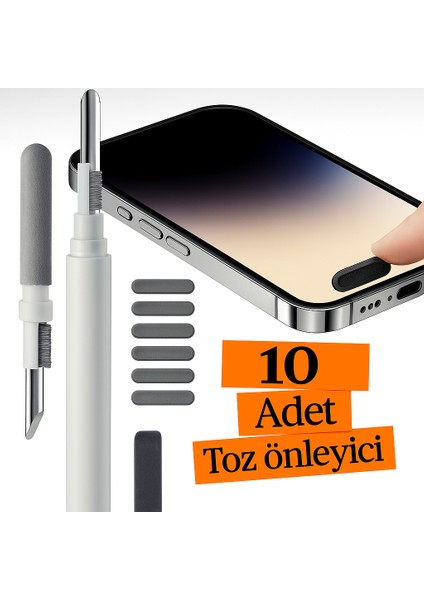 Toz Koruyucu Sticker + Temizlik Kiti | 2’si 1 Arada Telefon Bakım Seti hoparlör toz önleyici ve hoparlör toz koruyucu