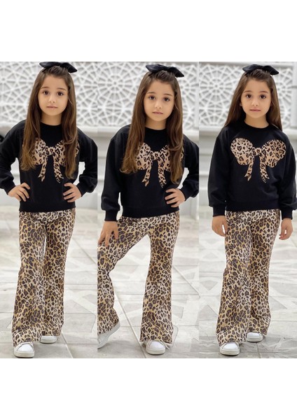 Fiyonk Leopar Pantolon Kombin