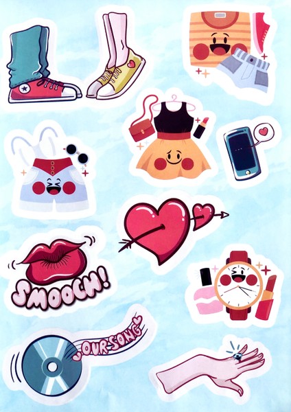 UrbanLove Sticker Seti - Laptop, Telefon, Defter ve Günlükler Için Ideal