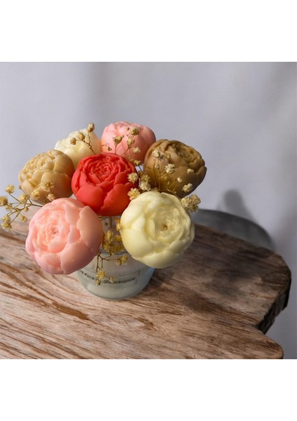 Cam Bardakta %100 Doğal Soya Wax Vegan Mumdan Çiçek Bahçesi