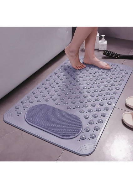Gri Renk Banyo Duş ve Küvet Kaydırmazı Vantuzlu Paspas 36 x 69,5 cm modelleri