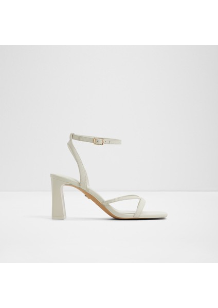 Stellare Sandalet Orta Boy Topuklu Sandalet - Ekru