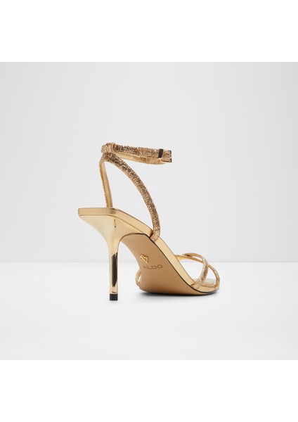 Adrına Sandalet Orta Boy Topuklu Sandalet - Gold fiyatları