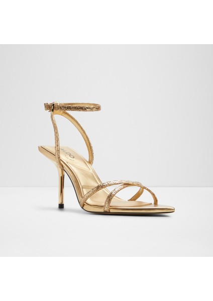 Adrına Sandalet Orta Boy Topuklu Sandalet - Gold fırsatları