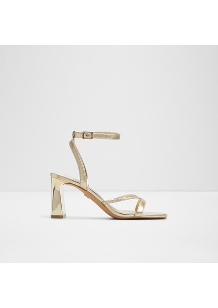 Stellare Sandalet Orta Boy Topuklu Sandalet - Gold