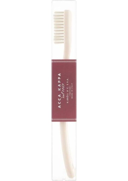 Vintage Hard Hindistan Cevizi Yağlı Organik Diş Fırçası Nylon Bristle - Beyaz