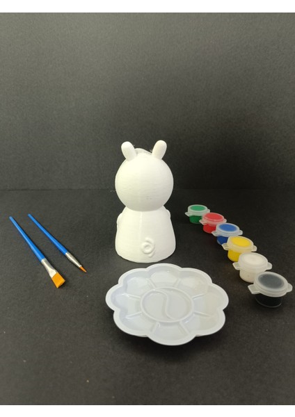 Domuz Peppa Pi̇g Karakteri̇ 3D Fi̇gür Boyama Seti̇