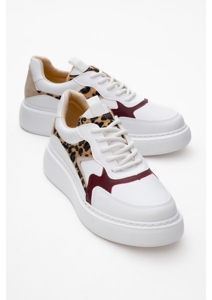 Aere Beyaz Desenli Kadın Spor Ayakkabı