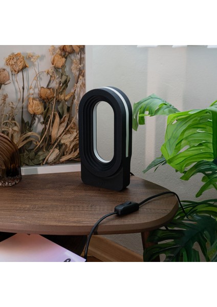 Modern Estetik LED Masa Lambası, Ahşap Katkılı Lamba, Ofis, Salon, Mutfak LED Masa Lambası, Modern Lamba, Siyah Lamba modelleri