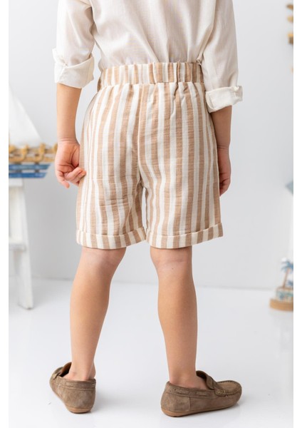 Erkek Bebek Müslin Şort - Bej fiyatları