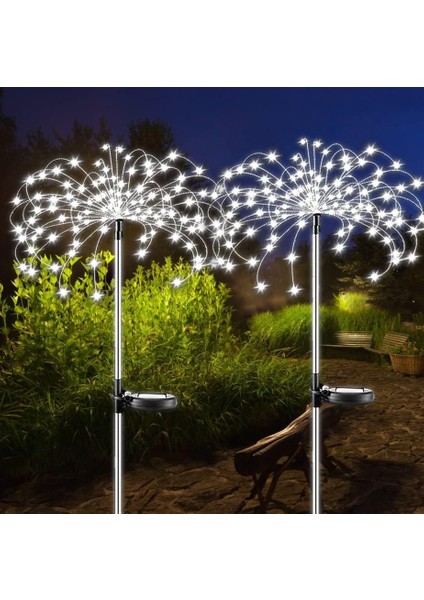 2'li Güneş Enerjili 150 LED Solar Bahçe Lambası 2 Modlu, Dış Mekan Dekoratif Aydınlatma modelleri