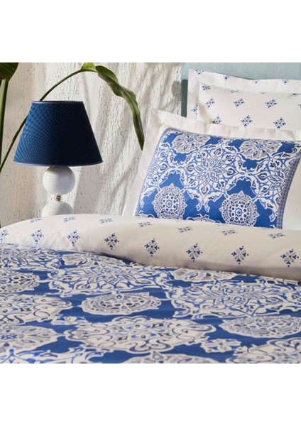 Leodinas %100 Pamuk Çift Kişilik Nevresim Takımı Mavi fırsatları