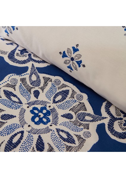 Leodinas %100 Pamuk Çift Kişilik Nevresim Takımı Mavi indirimleri