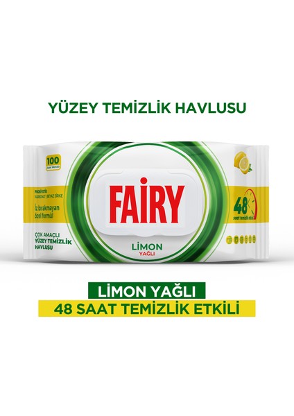 Çok Amaçlı Yüzey Temizleme Mendili 100 Yaprak 3 Adet | Limon Yağlı | Beyaz Sirke Karbonat fiyatları