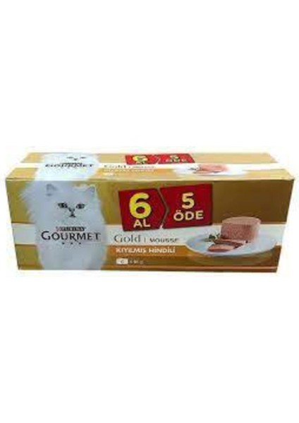 Hindili 6AL 5öde Ezme Konserve Yaş Kedi Maması 6X85GR