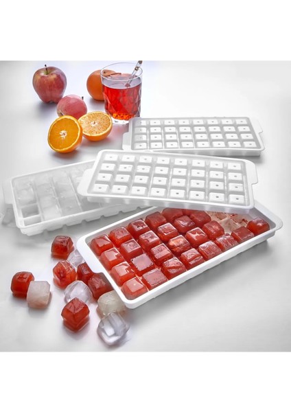 Kare Buzluk Küp Buz Şık Içecek Buz Kalıbı Alt Üst Kapalı Kare Buz Kalıbı