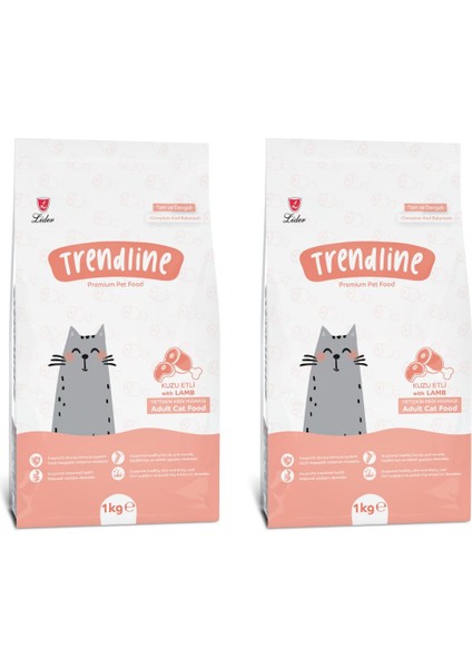 Kuzu Etli Yetişkin Kedi Maması 1 kg 2'li Set