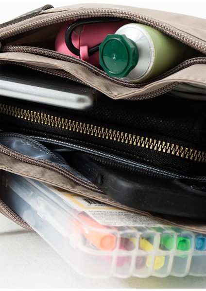 Kadın 3 Bölmeli Paraşüt Kumaş Ayarlanabilir Çapraz Askılı Çanta indirimleri