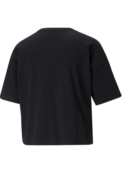 ESS Cropped Logo Siyah Kadın T-Shirt indirimleri