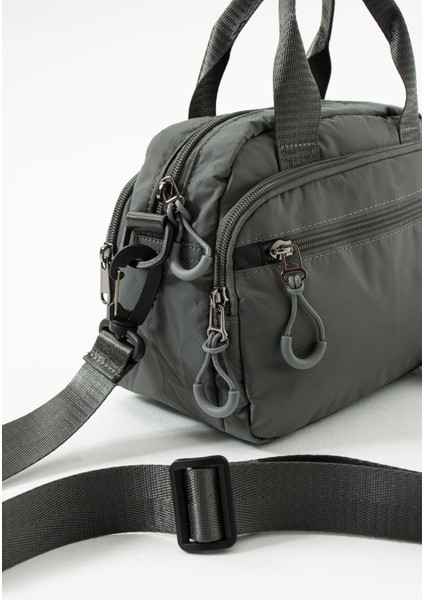 Kadın Suya Dayanıklı Paraşüt Kumaş 4 Gözlü Çapraz Askılı Oval El ve Omuz Çantası indirimleri