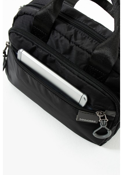 Kadın Suya Dayanıklı Paraşüt Kumaş 4 Gözlü Çapraz Askılı Oval El ve Omuz Çantası