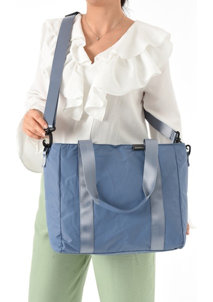 Kadın Suya Dayanıklı Paraşüt Kumaş 2 Bölmeli Ayarlanabilir Çapraz Askılı Tote Çanta fırsatları