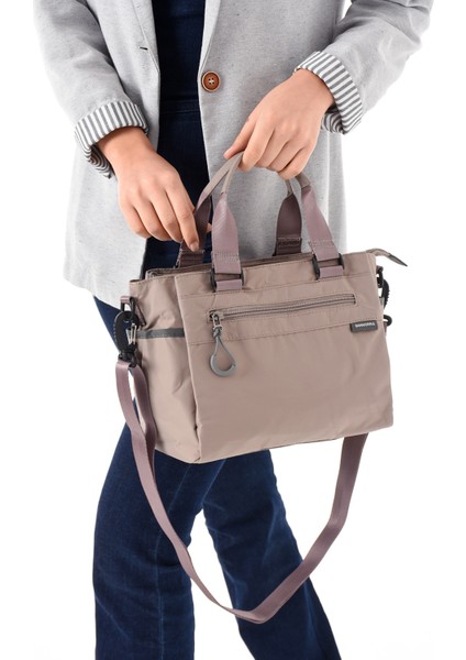 Kadın 4 Gözlü Desenli Paraşüt Kumaş Ayarlanabilir Çapraz Askılı El Ve Omuz Çantası fırsatları