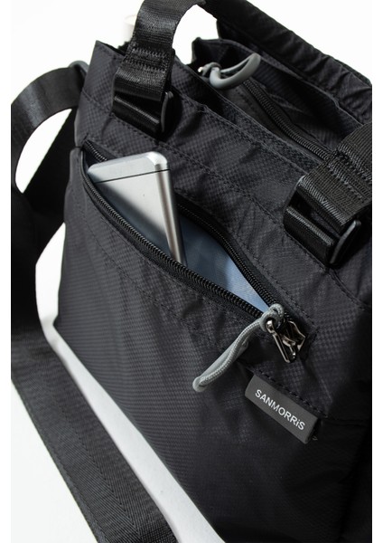 Kadın 4 Gözlü Desenli Paraşüt Kumaş Ayarlanabilir Çapraz Askılı El Ve Omuz Çantası