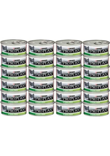 Sterilised Somonlu Kısırlaştırılmış Yetişkin Yaş Kedi Konservesi 85 G x 24 Adet