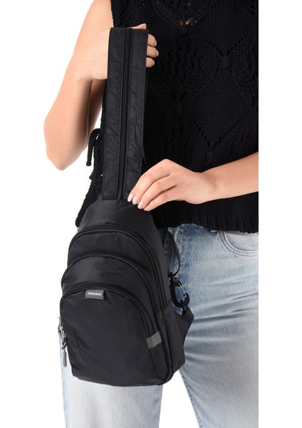 Unisex Paraşüt Kumaş Suya Dayanıklı 3 Bölmeli Çapraz Ve Sırtlık Askılı Body Bag fırsatları