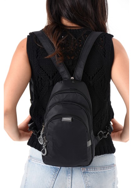 Unisex Paraşüt Kumaş Suya Dayanıklı 3 Bölmeli Çapraz Ve Sırtlık Askılı Body Bag modelleri