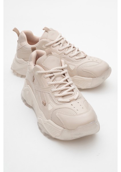 Lecce Bej Cilt Kadın Spor Ayakkabı