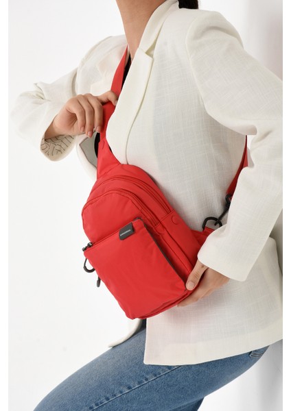 Unisex Paraşüt Kumaş Suya Dayanıklı 4 Bölmeli Body Bag fırsatları