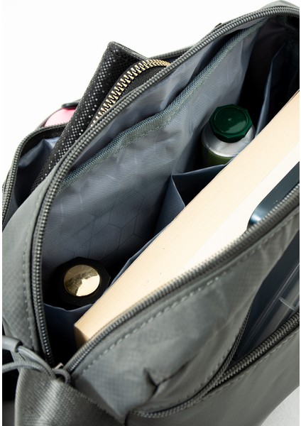 Kadın 3 Gözlü Paraşüt Kumaş Ayarlanabilir Çapraz Askılı Çanta