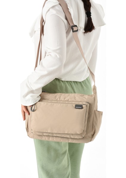 Kadın 3 Gözlü Paraşüt Kumaş Ayarlanabilir Çapraz Askılı Çanta fırsatları