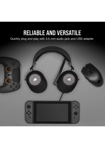 Corsaır HS65 Surround Kulaklık, (Dolby Audio, 7.1 Surround, Sonarworks Soundıd, Multi-Platform) Carbon (CA-9011270-EU)