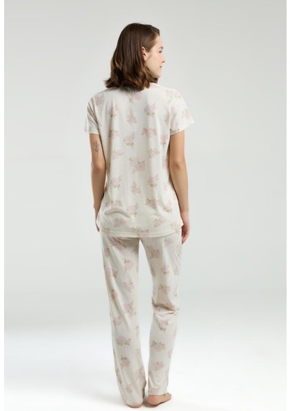 PC9007 - Beyaz - Pıerre Cardın Kadın Gömlek Pijama Takımı indirimleri