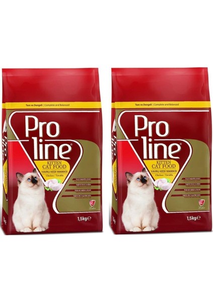 Yavru Kedi Maması Tavuklu 1,5 kg 2 Adet